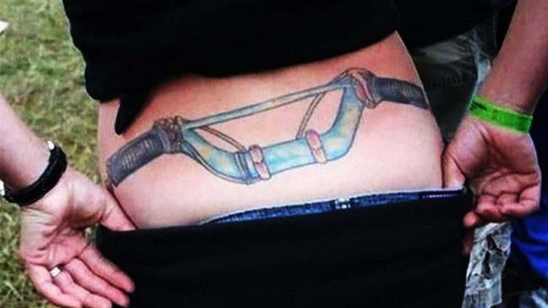 Tramp Stamp tattoo over 40