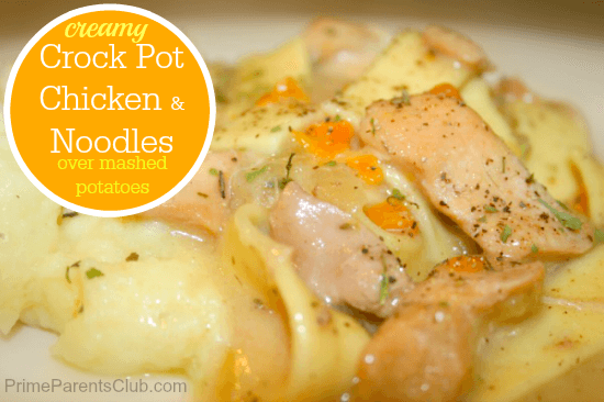 Crockpot Creamy Chicken and Noodles