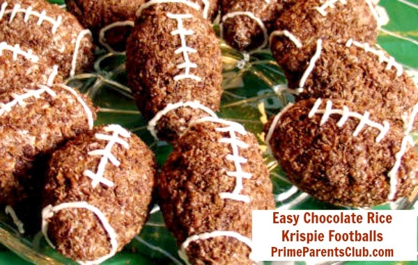 Easy Football Rice Krispie Treats
