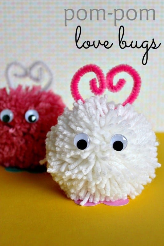 Valentine's Day Crafts: Love Bug Pom-Poms