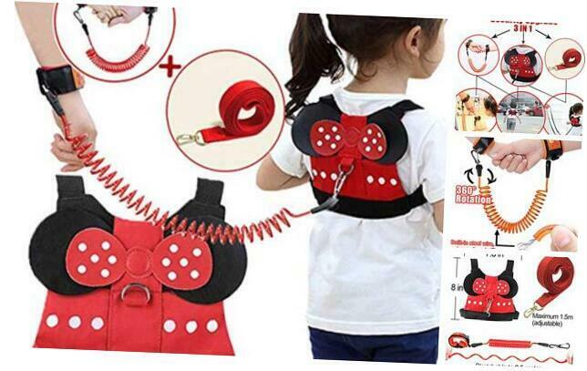 Image 1 - 3-in-1-Toddler-Leash-Harness-Kids-Safety-Harness-Anti-Lost-Belt-Safety-Red