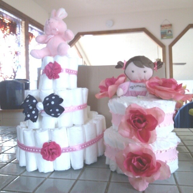 Diaper Cake Ideas for girls