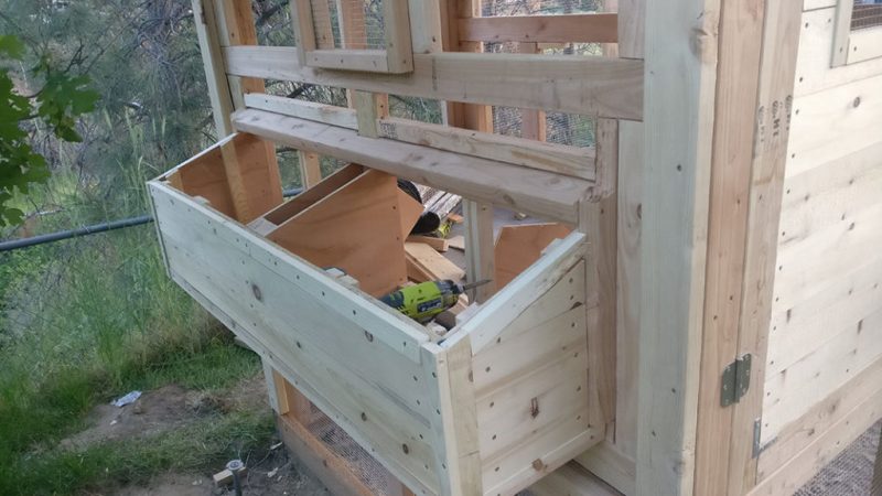 chicken coop build nesting box construction