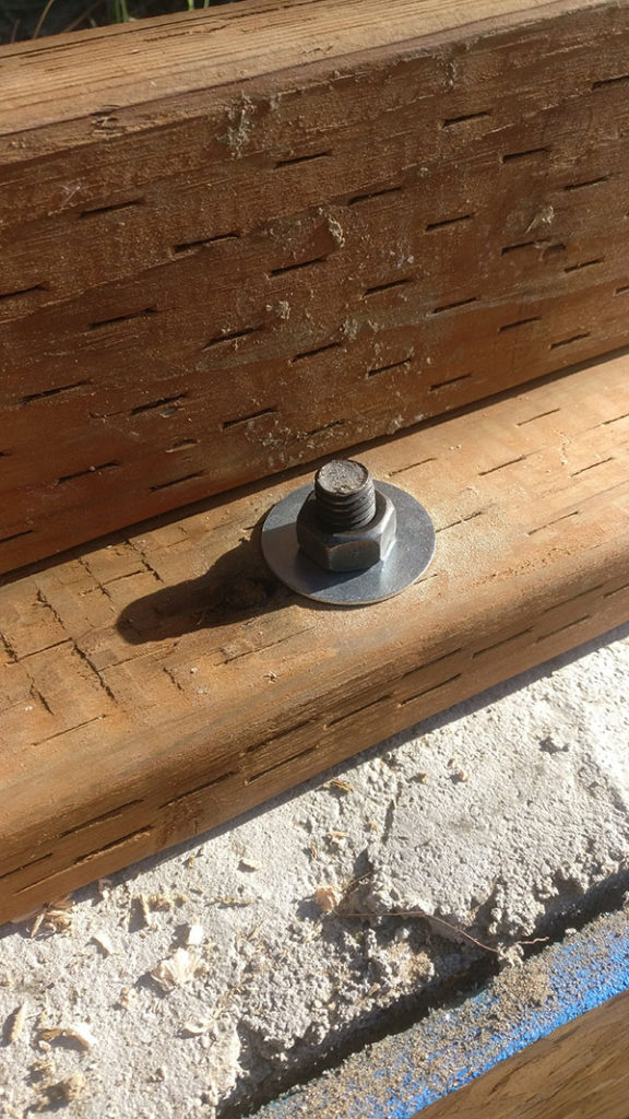 concrete anchor for bolting down foundation of chicken coop