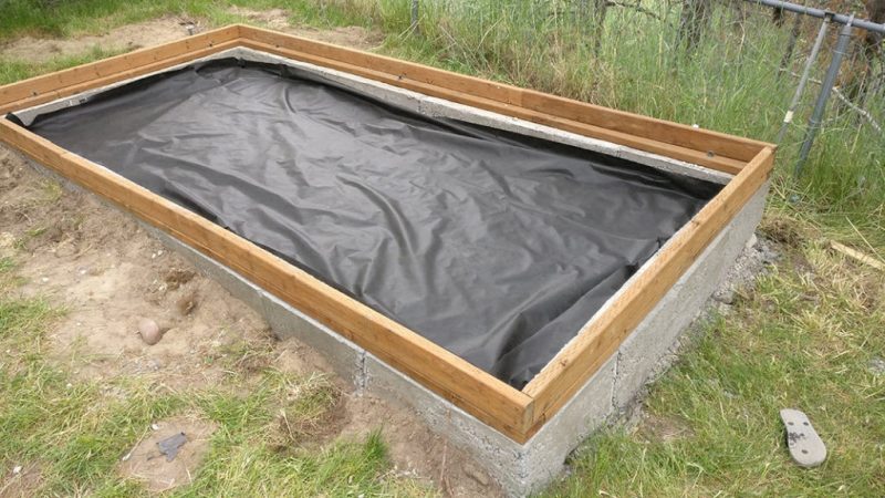 weed barrier is used to keep the sand and gravel separate
