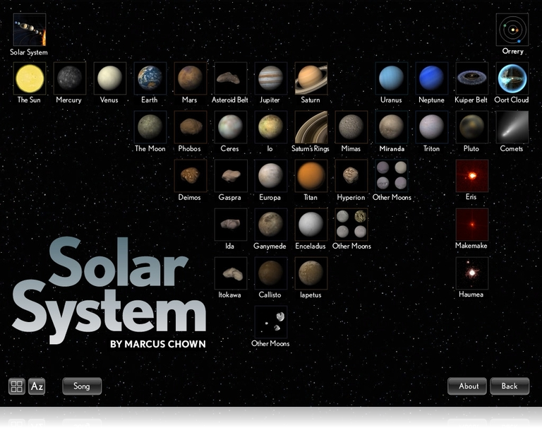 Apple - iPhone - Applications - Solar System for iPad