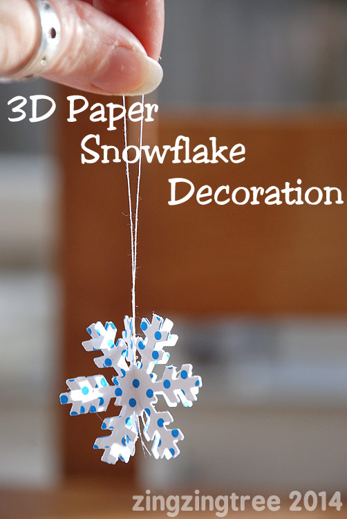 3D Paper Snowflake Decoration