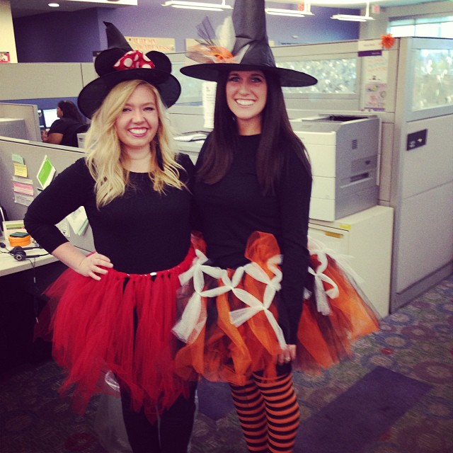 Pretty Witches Playing Tricks at Office