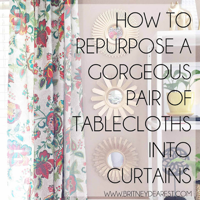 Repurpose Tablecloths into Curtains
