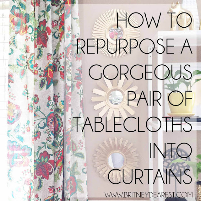 Repurpose Tablecloths into Curtains Repurpose Tablecloths into Curtains