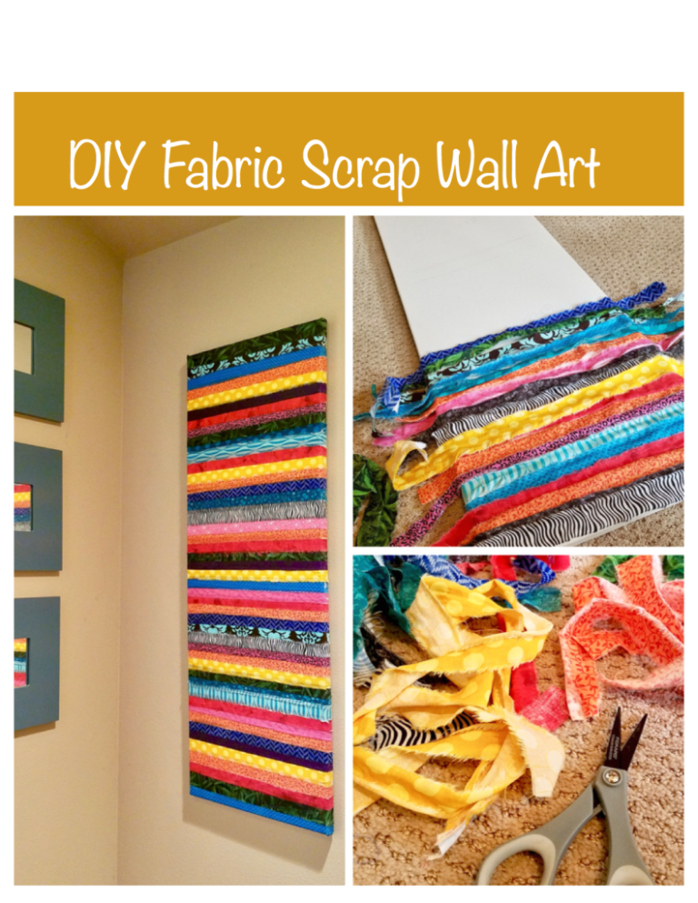 Upcycled Wall Art with Fabric Scraps